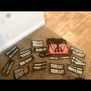 Service Dog Harness and patches
